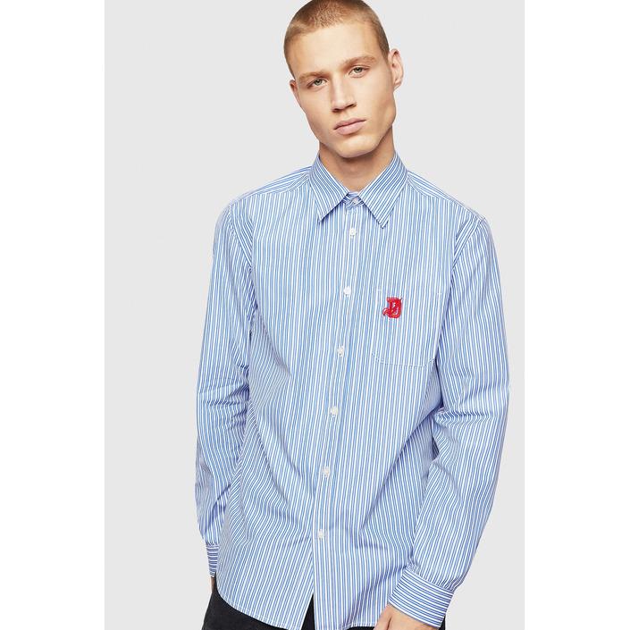 Diesel Men's Shirt Blue 287429 - blue L