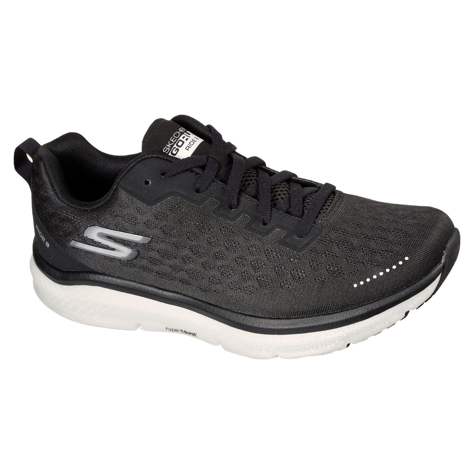 Skechers Men's Go Run Ride 9 Trainer Various Colours 32701 - Black/White 9