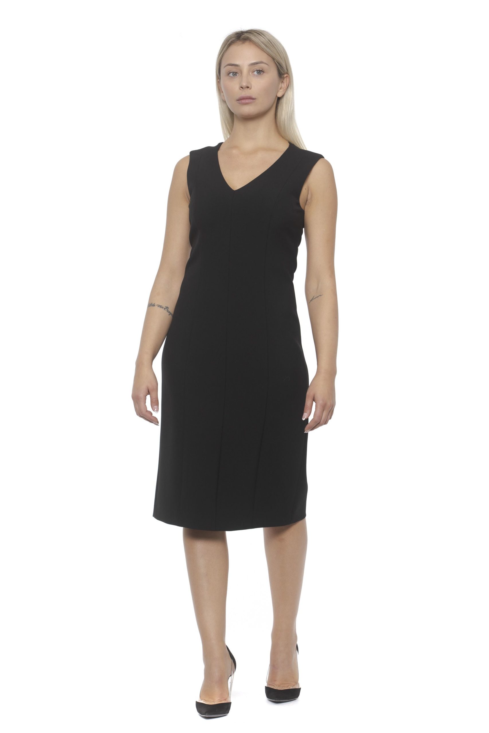 Peserico Women's Nero Dress Black PE1383164 - IT42 | S
