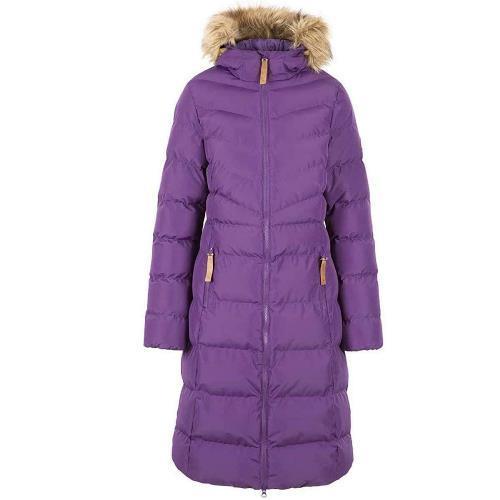 Ladies Trespass Audrey Padded Long Length Jacket - Dark Wild Purple M