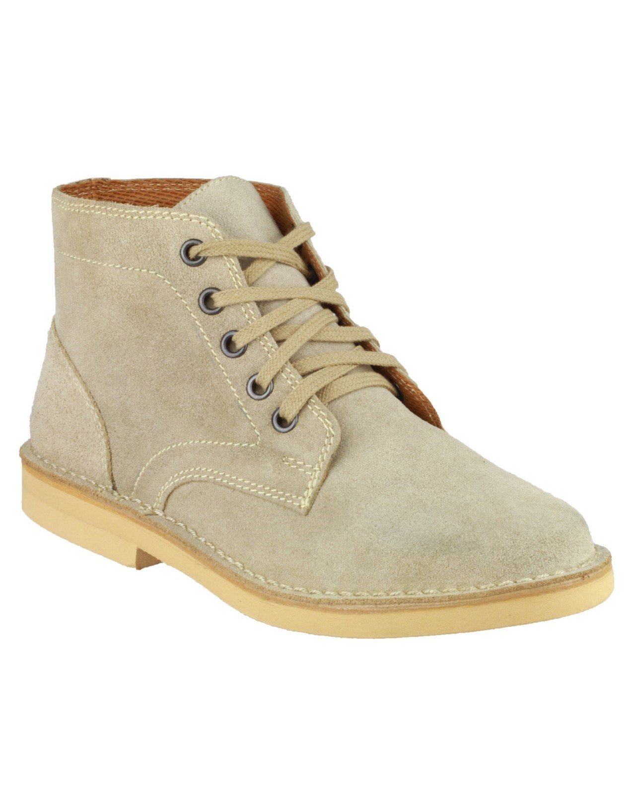 Amblers Men's Lace up Desert Boot Honey 07887 - Taupe 6
