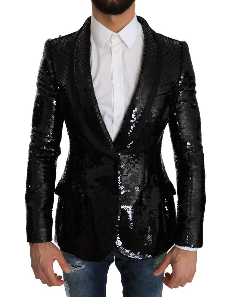 Dolce & Gabbana Men's Silk Slim Fit Blazer Black JKT1288 - IT44 | XS
