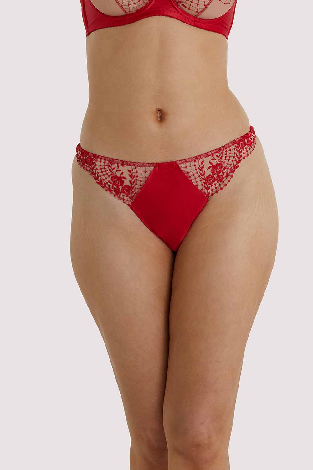 Dita Von Teese Julie's Roses G-String Red UK 12 / US 8