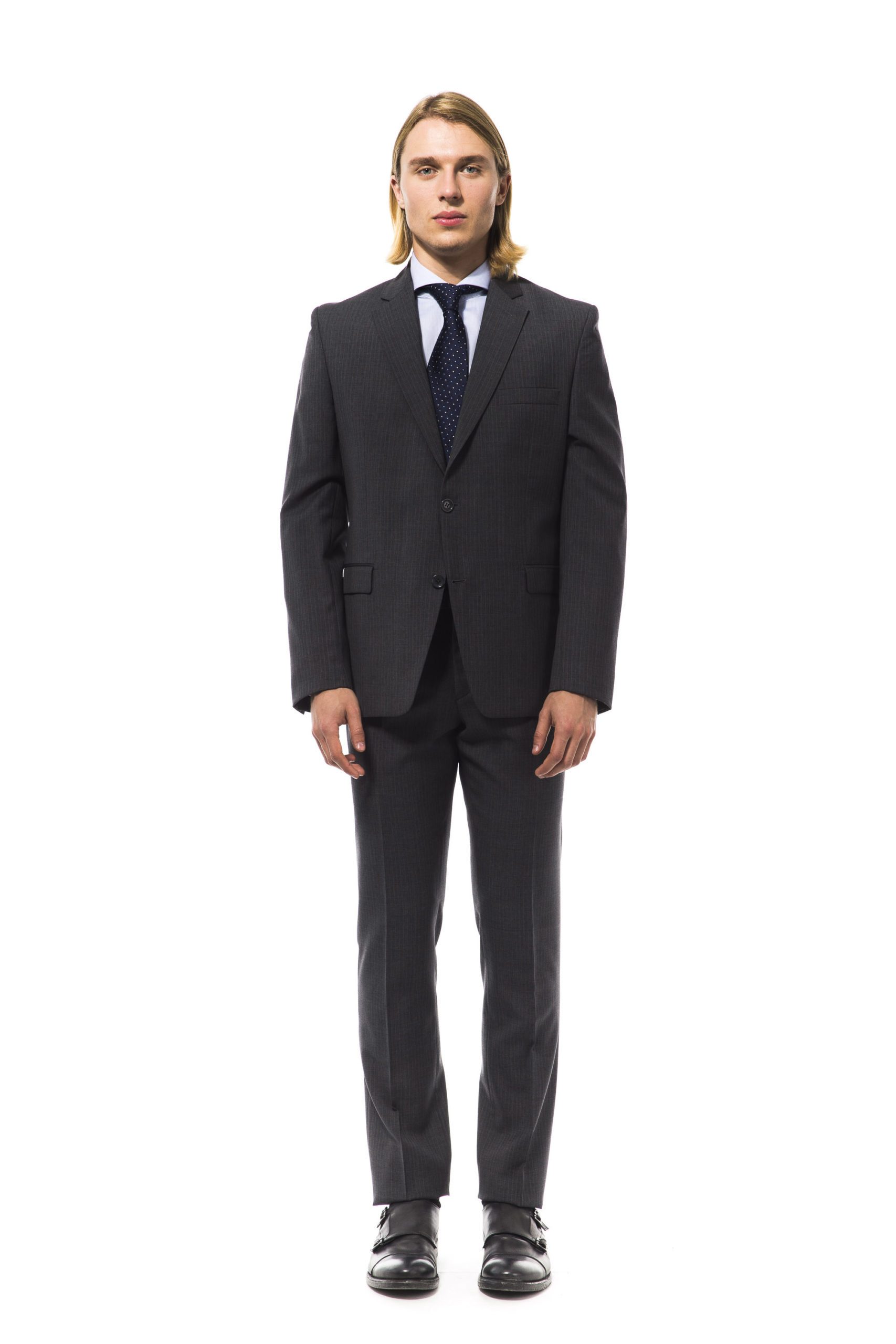 Uominitaliani Men's Clothing Suit Gray UO994676 - IT50 | L