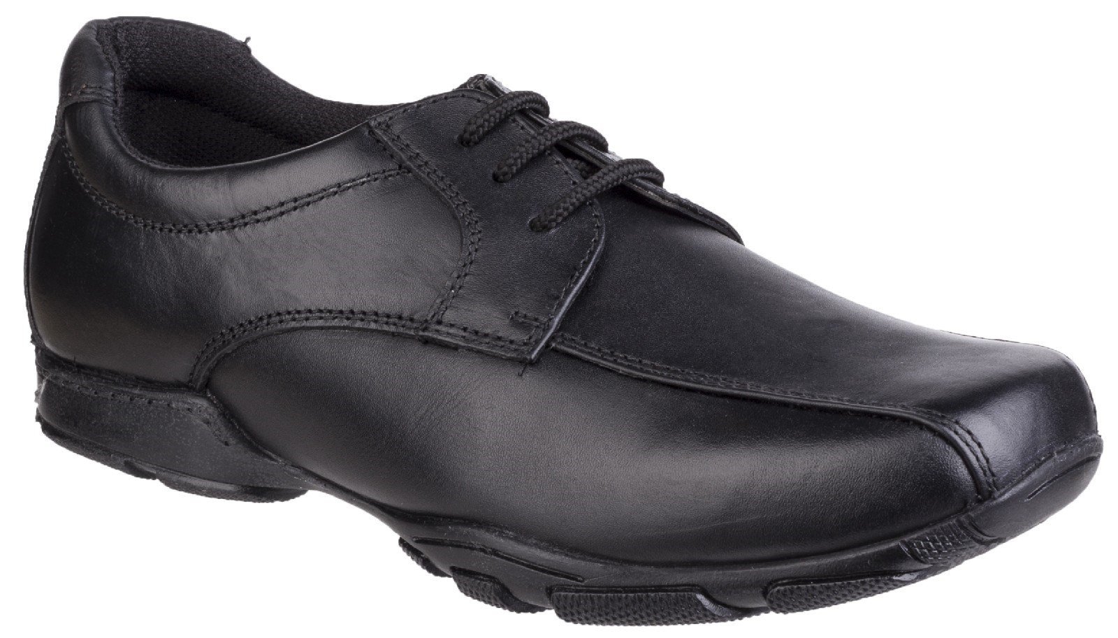 Hush Puppies Men's Vincente Senior School Shoe Black 25352 - Black 7.5