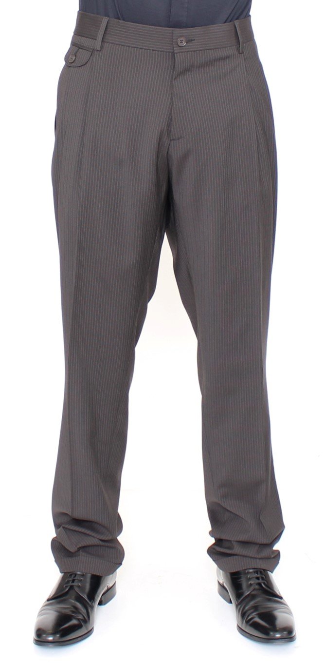 Dolce & Gabbana Men's Wool Stretch Pleated Trouser Brown HAN10253 - IT54 | XXL