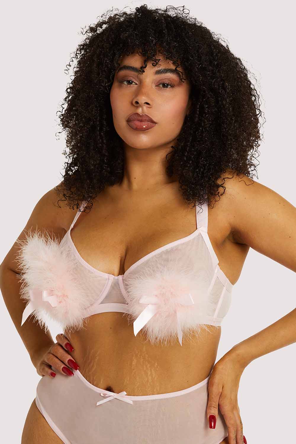 Gabi Fresh Marina Pink Feather Bra 44FF