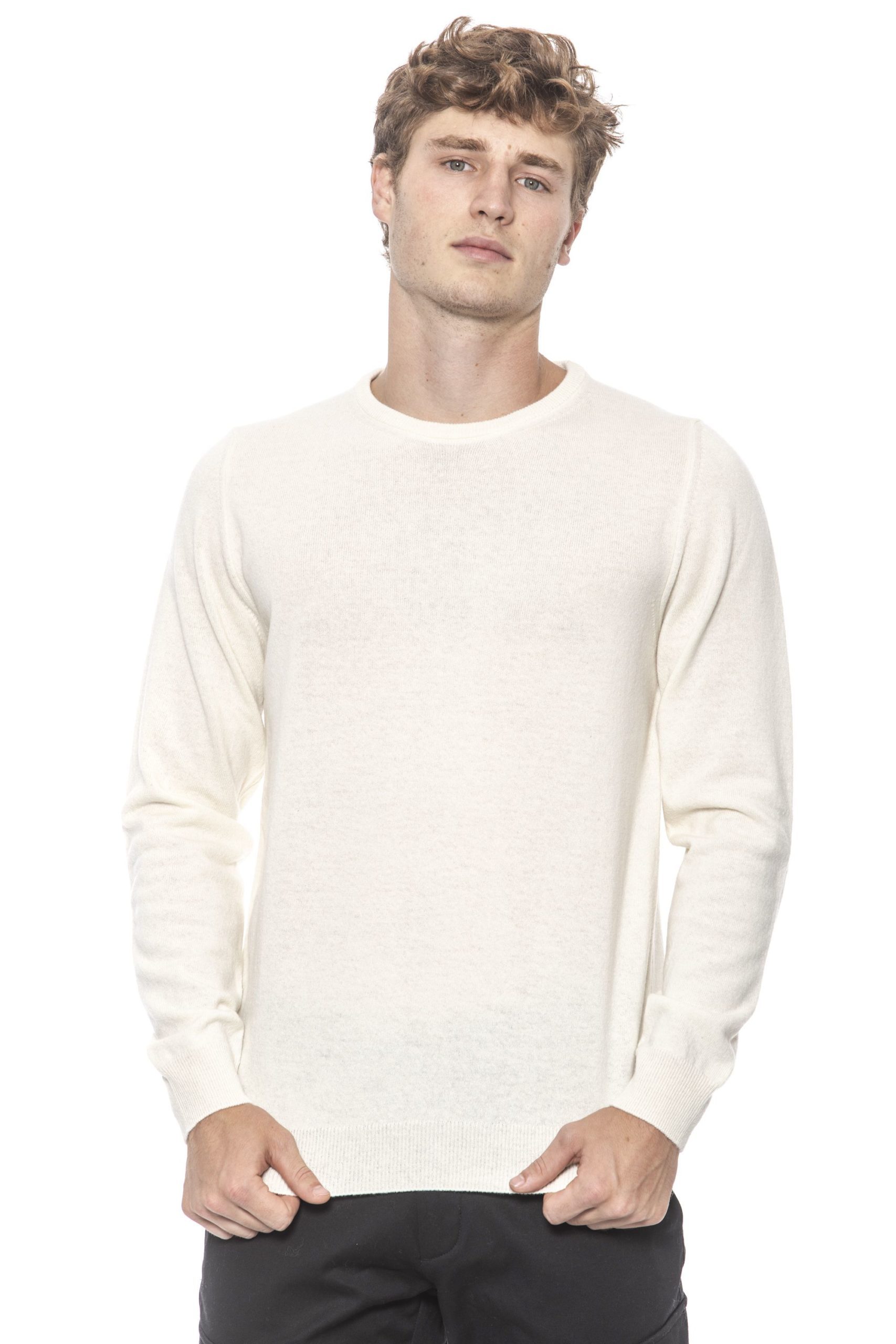 +39 MASQ Men's Bianco Sweater White 31272605 - S