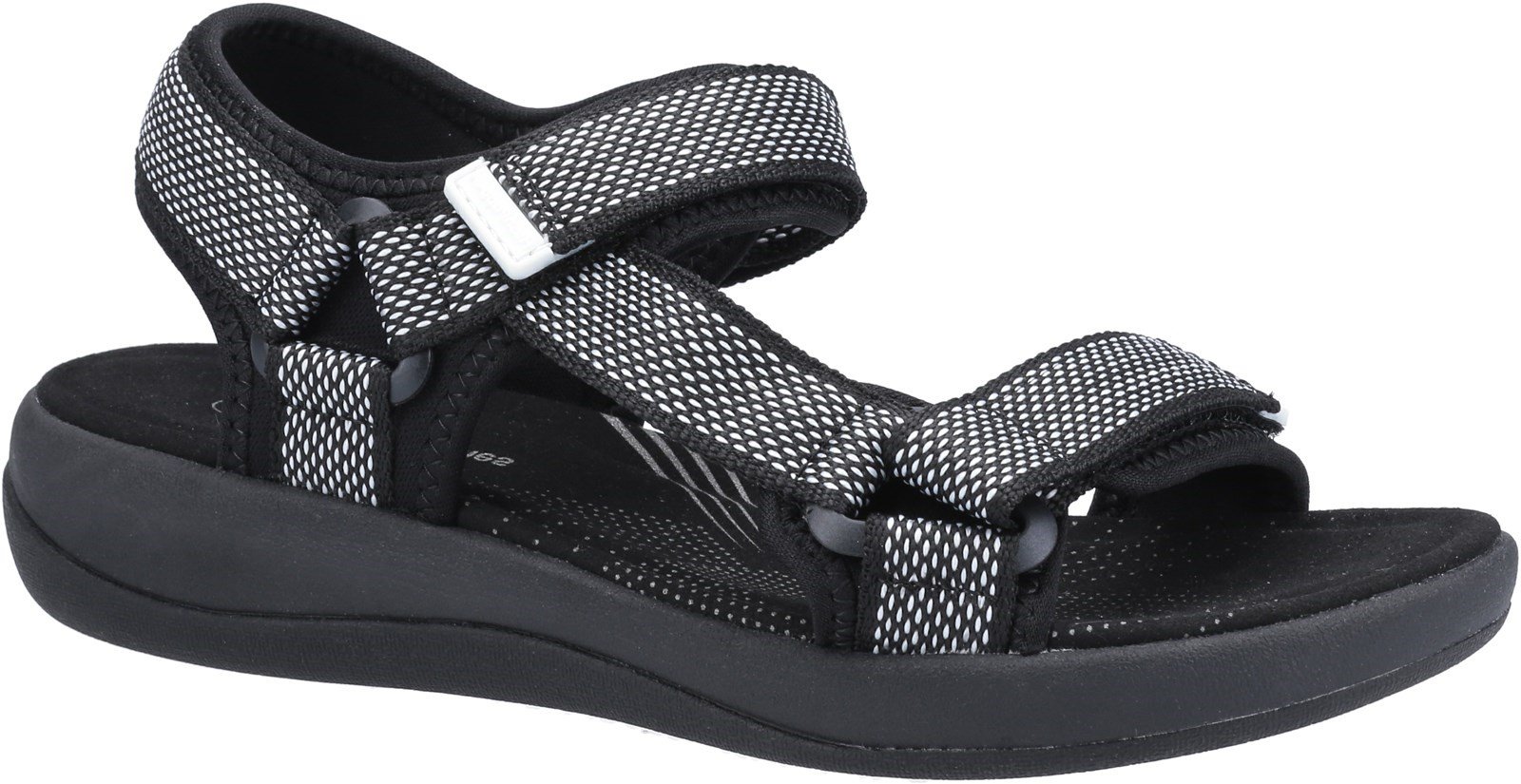 Hush Puppies Women's Sara Quarter Strap Sandal Various Colours 31959 - Black 3