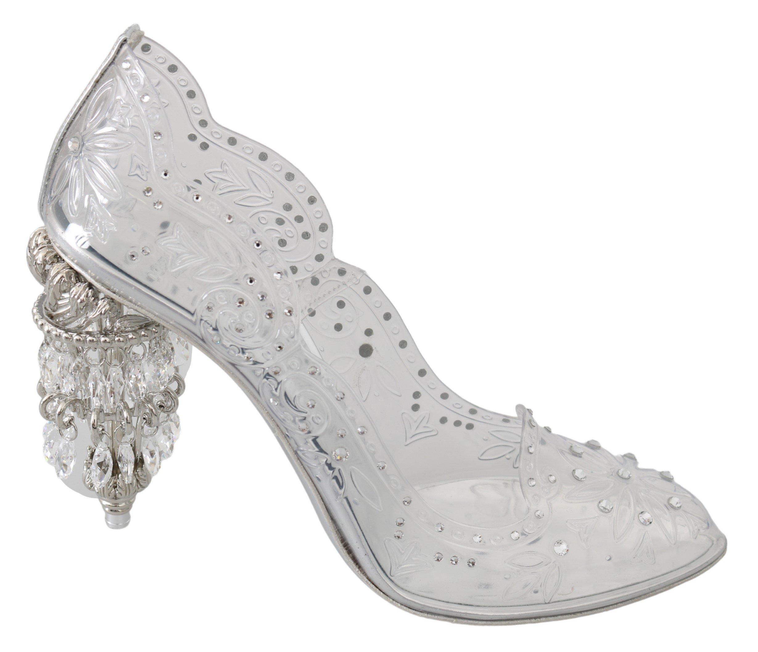 Dolce & Gabbana Women's Crystal CINDERELLA Pumps Transparent LA7523 - EU38/US7.5