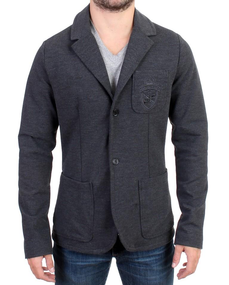 GF Ferre Men's Comfort Stretch Two Button Blazer Gray SIG10845 - IT48 | M