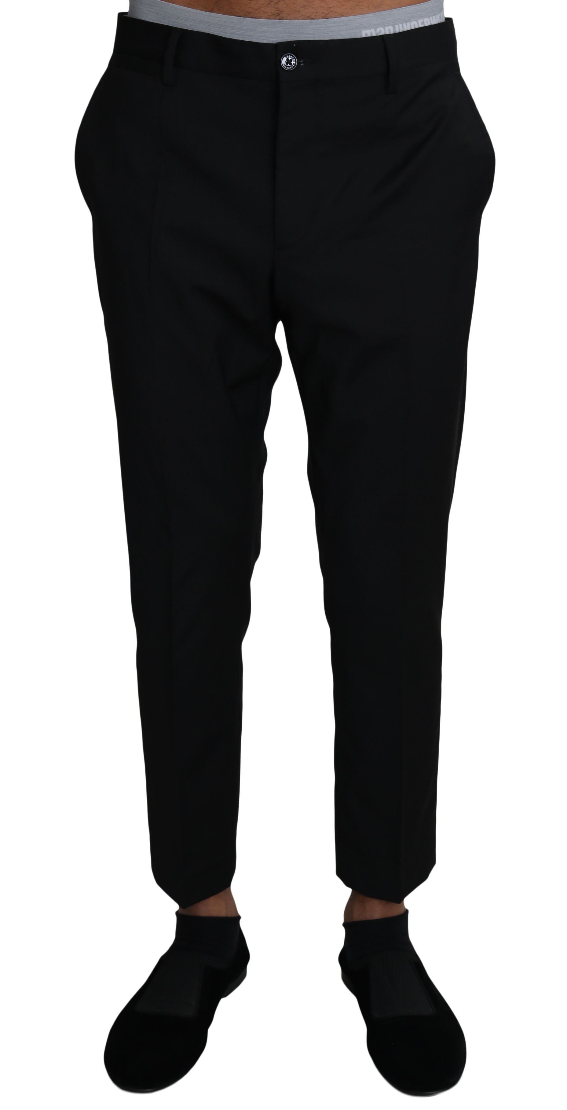 Dolce & Gabbana Men's Wool Formal Trouser Black PAN61131 - IT46 | S