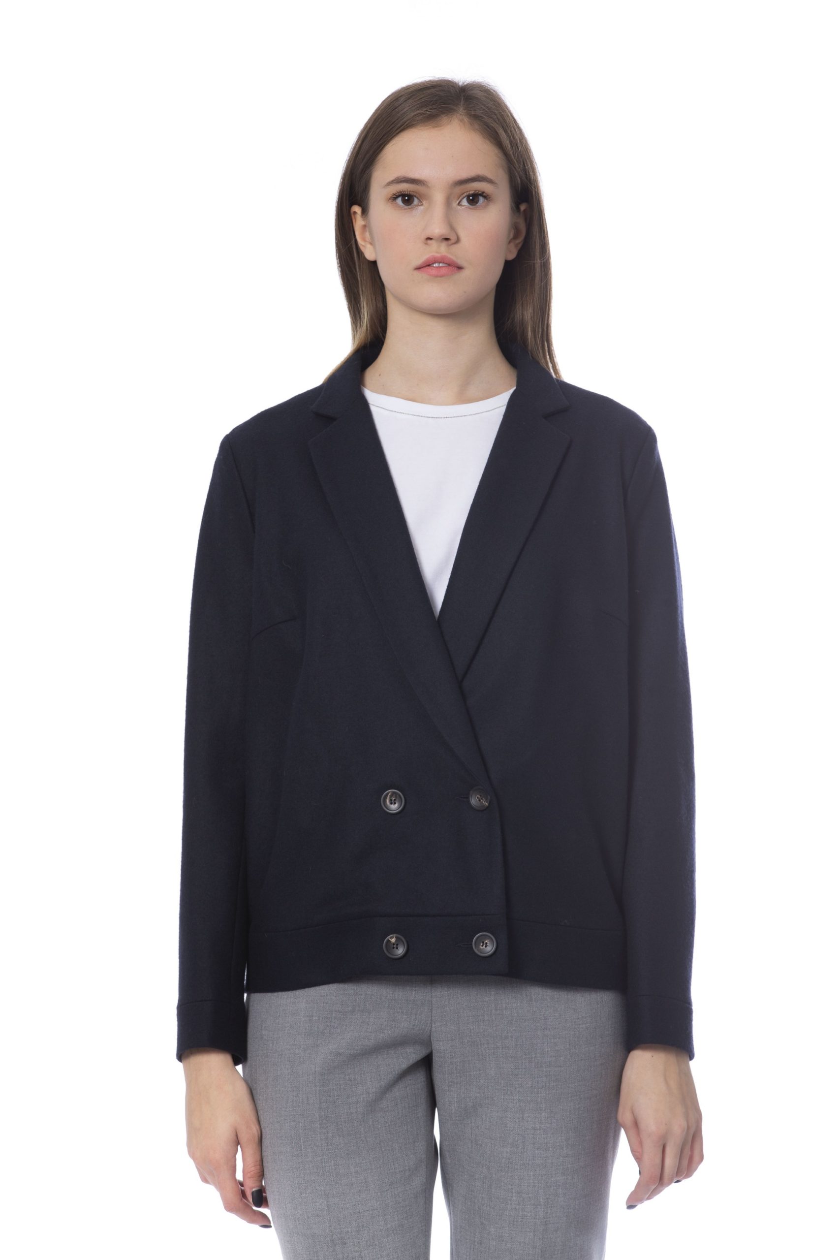 Peserico Women's Jacket Blue PE854138 - IT42 | S