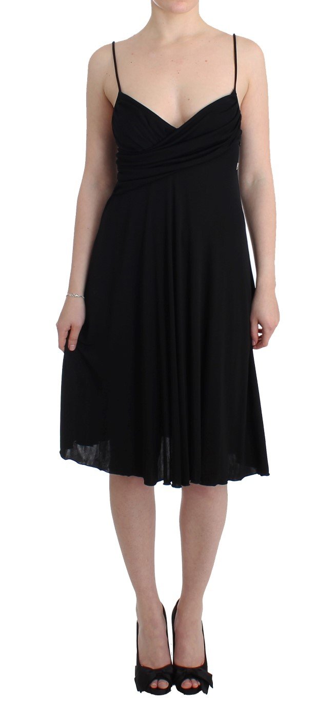 John Galliano Women's Jersey A-Line Dress Black SIG11575 - IT46|XL