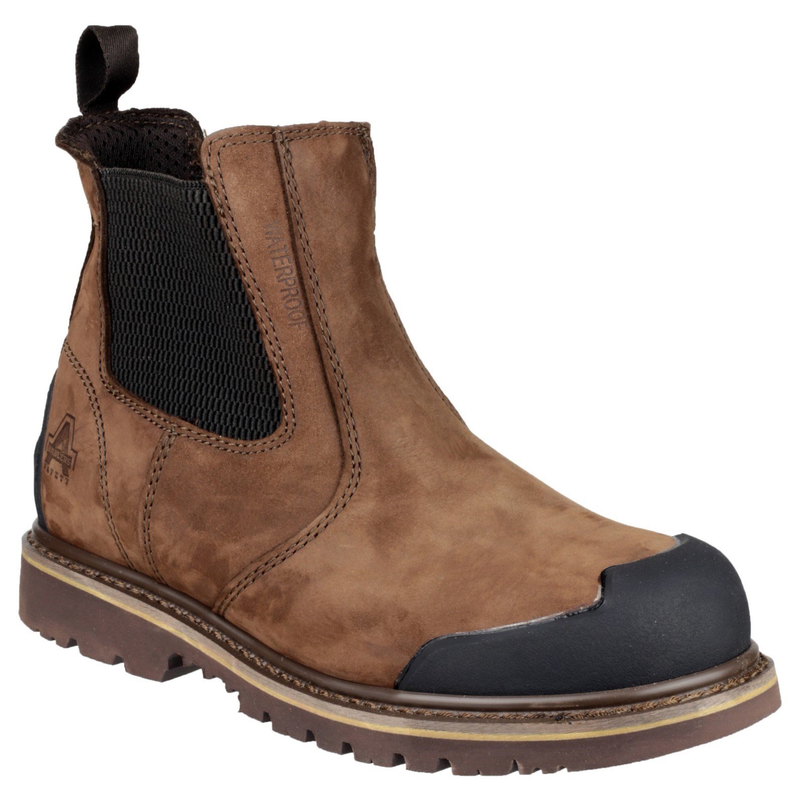Amblers Unisex Safety Goodyear Waterproof Pull On Chelsea Boot Brown 20433 - Brown 6