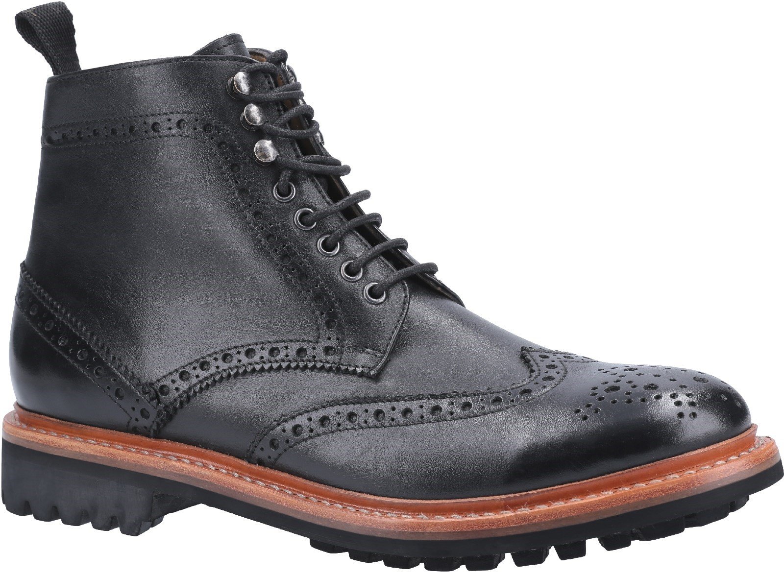 Cotswold Men's Rissington Commando Goodyear Welt Lace Up Boot Various Colours 29261 - Black 7