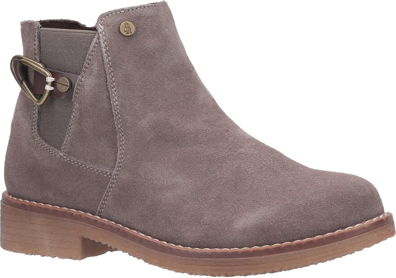 Hush Puppies Women's Alaska Flat Slip On Chelsea Boot Various Colours 27345 - Dark Grey 4