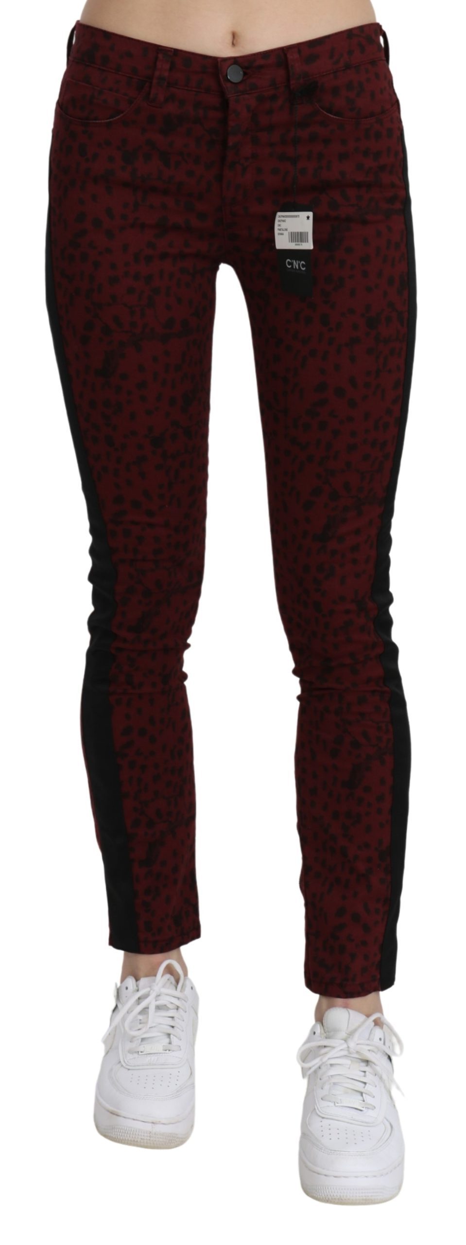 Costume National Women's Mid Waist Slim Fit Cotton Jeans Red PAN70641 - W26