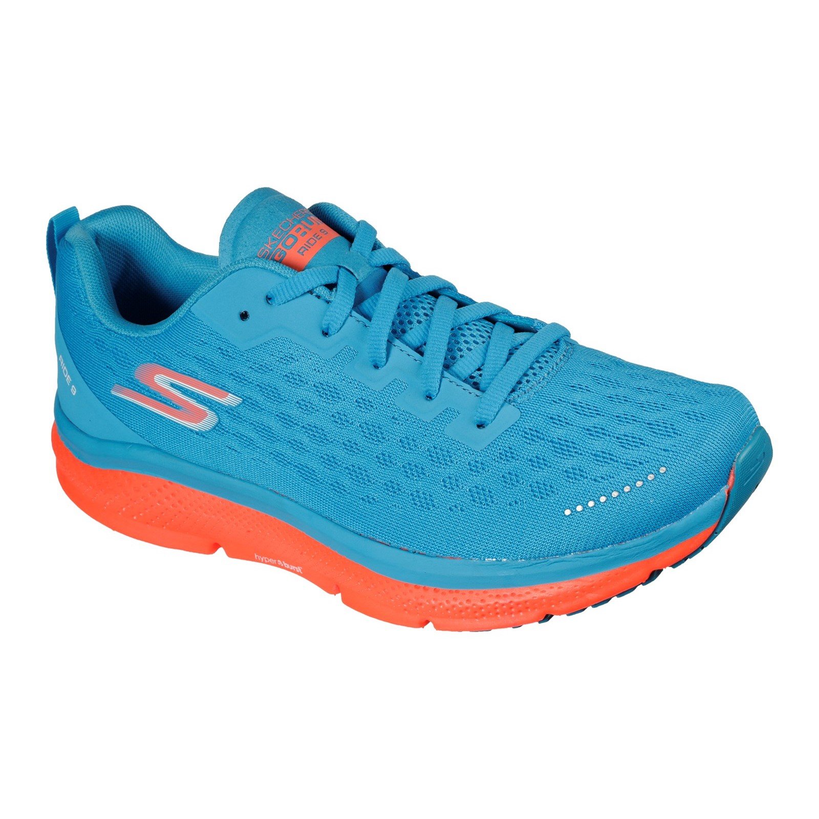 Skechers Men's Go Run Ride 9 Trainer Various Colours 32701 - Blue/Coral 10