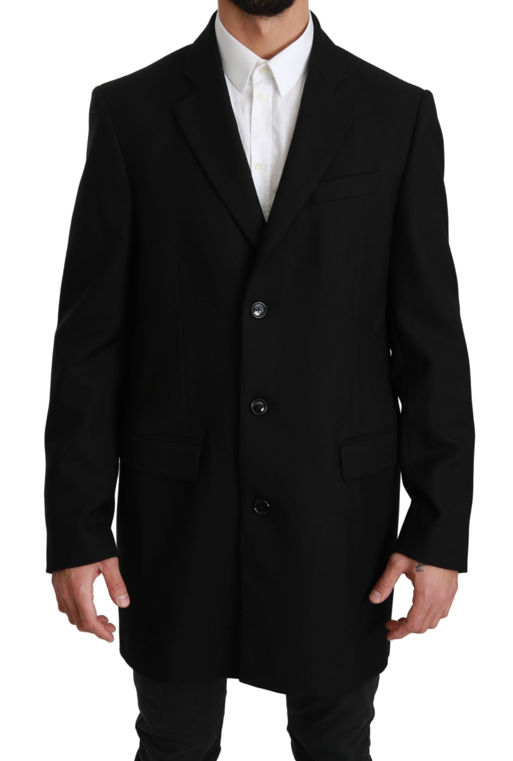 Dolce & Gabbana Men's Wool Blazer Black JKT2591 - IT50 | L