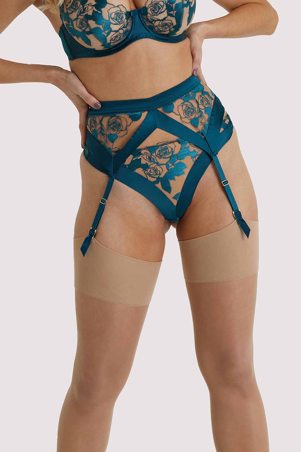 Dita Von Teese Rosabelle Embroiderd Suspender UK 12 / US 8
