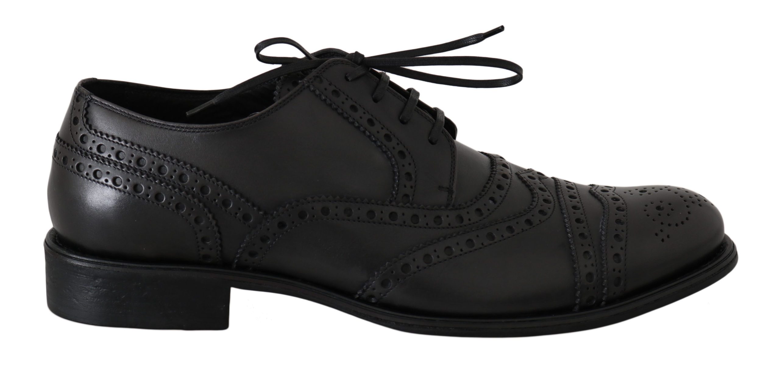 Dolce & Gabbana Men's Leather Wingtip Formal Derby Shoes Gray MV2357 - EU42.5/US9.5