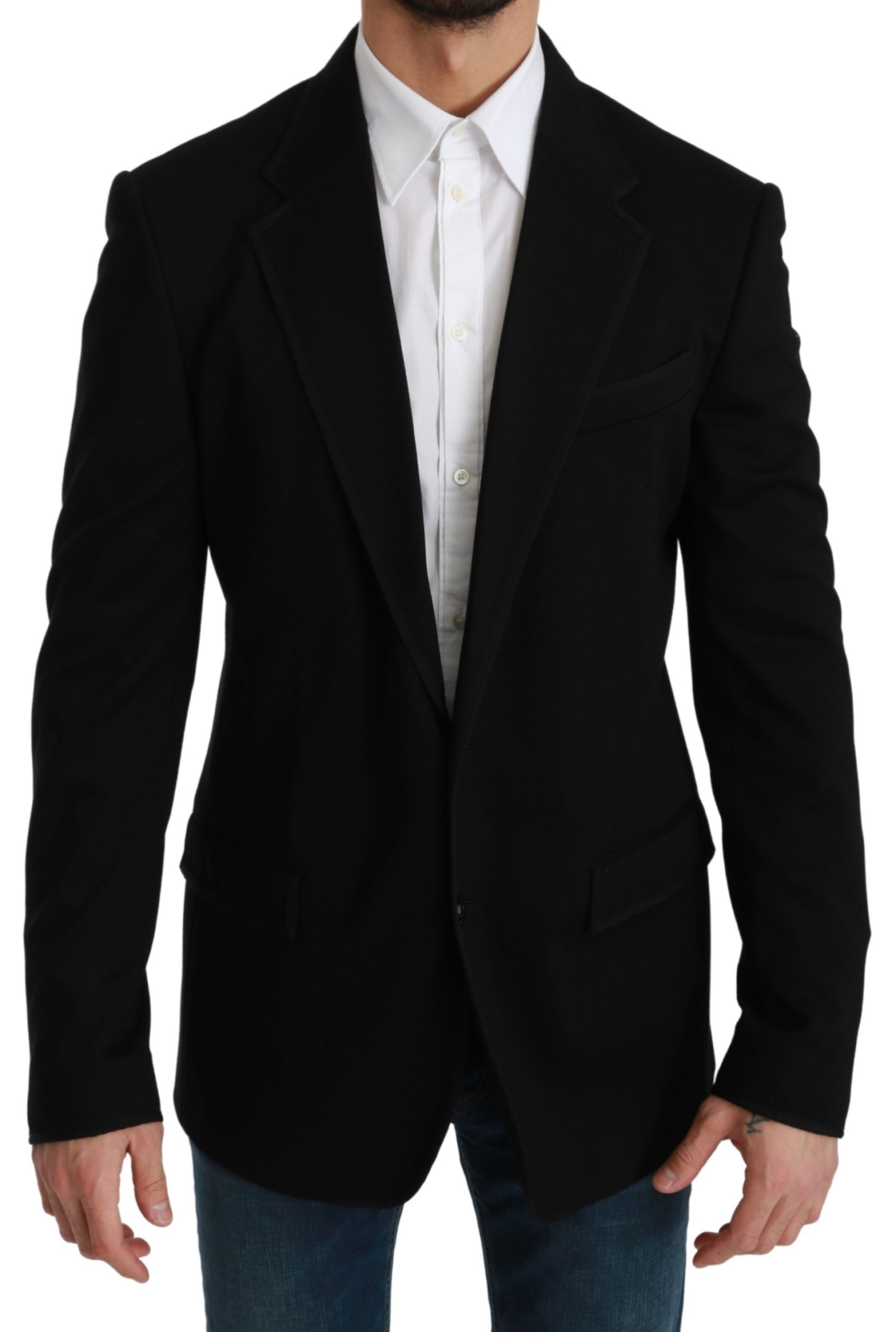 Dolce & Gabbana Men's Formal Slim Fit Blazer Black KOS1759 - IT52 | L
