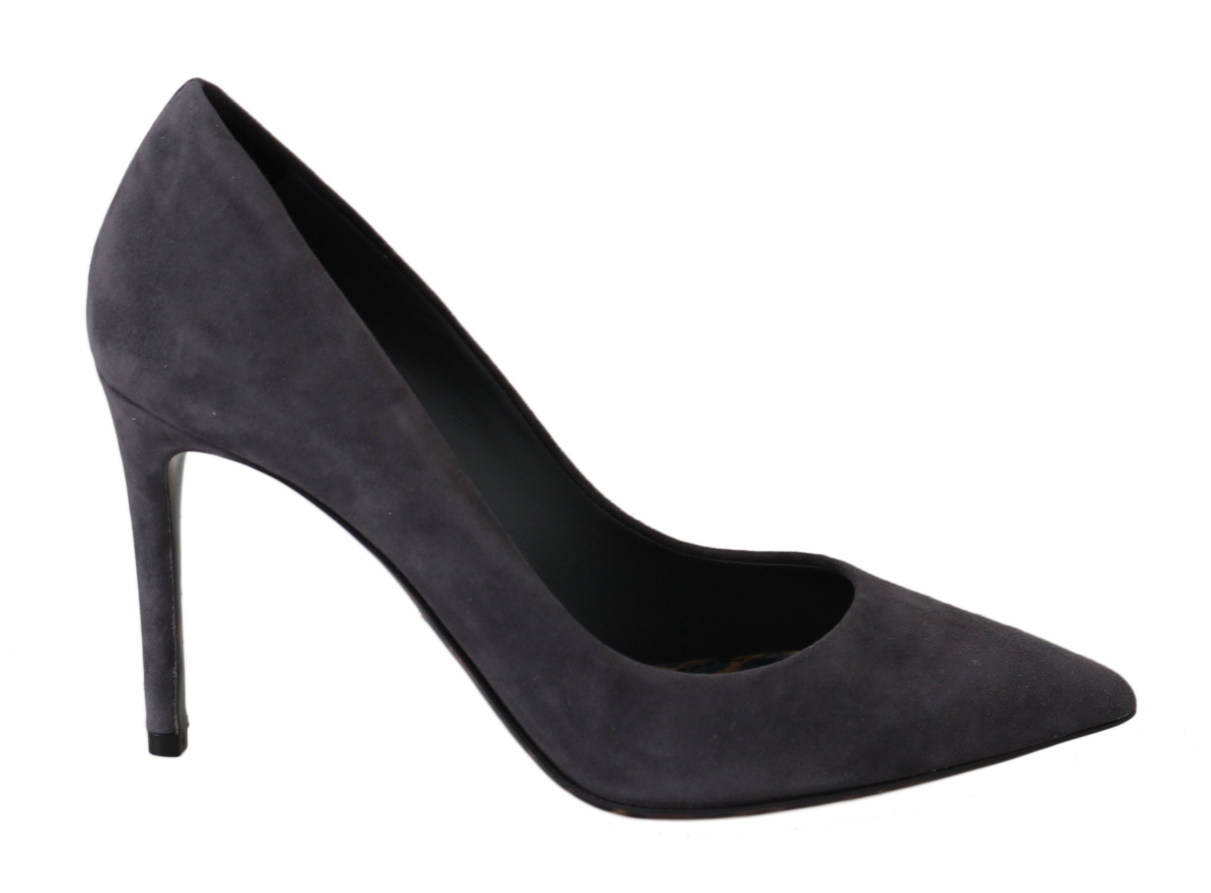 Dolce & Gabbana Women's Suede Leather Stiletto Heels Gray LA5980 - EU35/US4.5