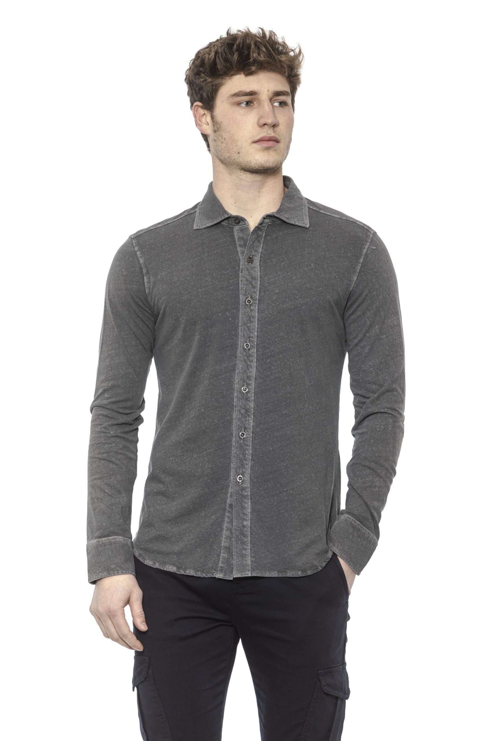 Alpha Studio Men's Titanio Shirt Gray AL1394985 - IT48 | M