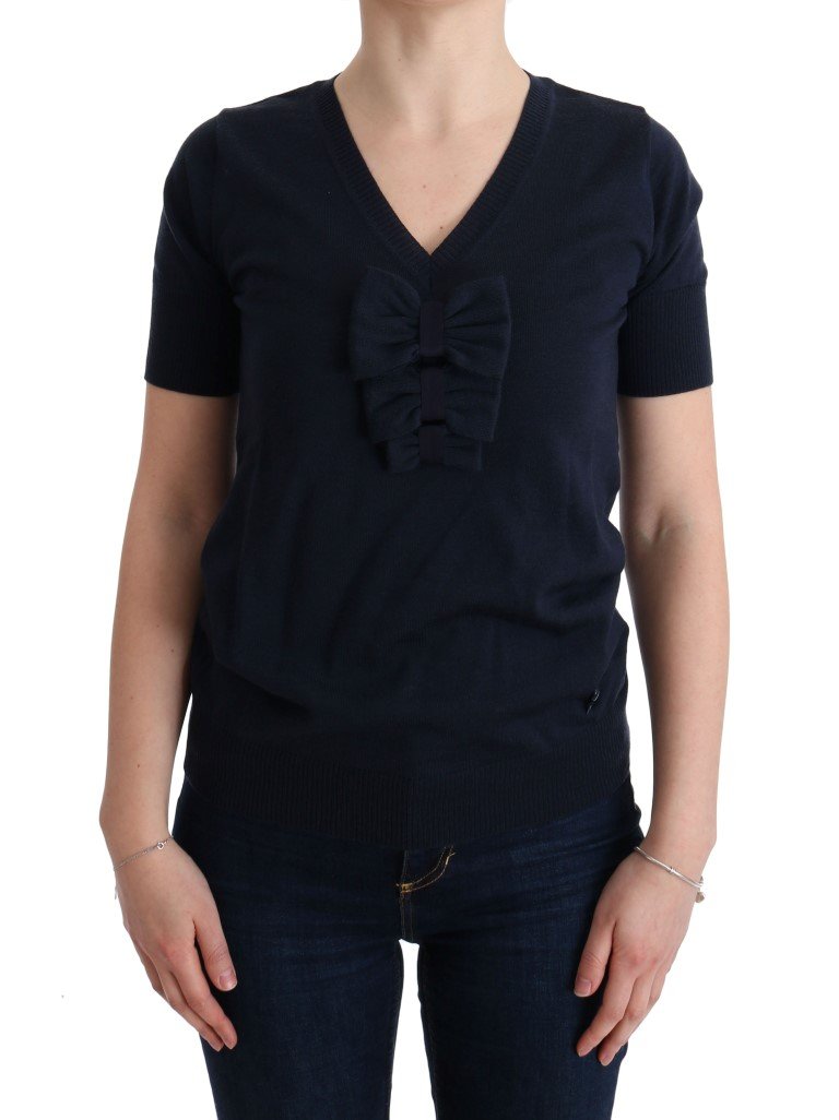 MARGHI LO' Lana Wool Top Blue SIG30147 - IT42|M