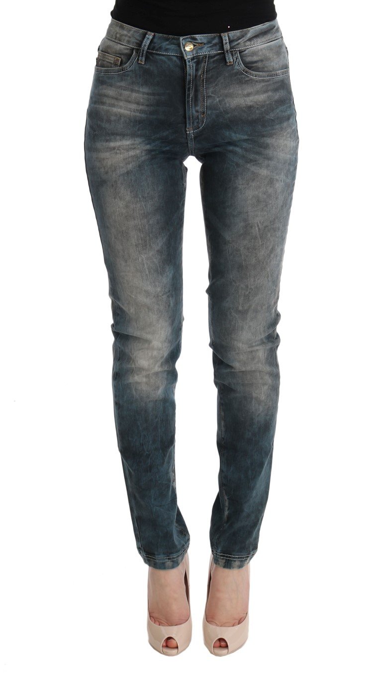 Cavalli Women's Wash Cotton Blend Slim Fit Jeans Blue SIG32424 - W26