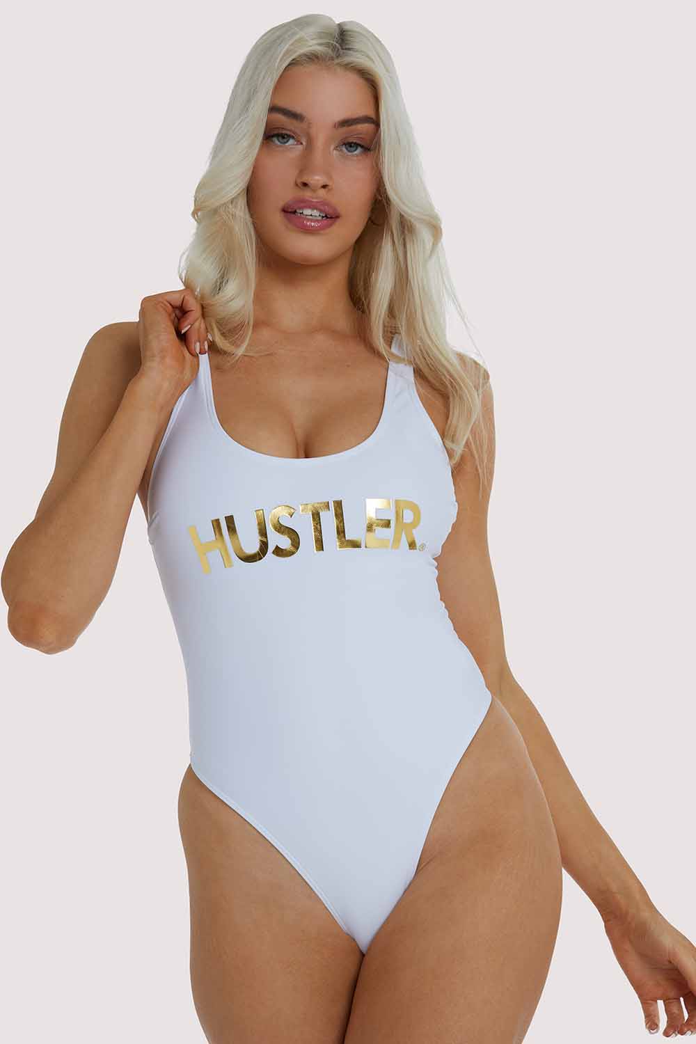 Hustler White Swimsuit UK 10 / US 6