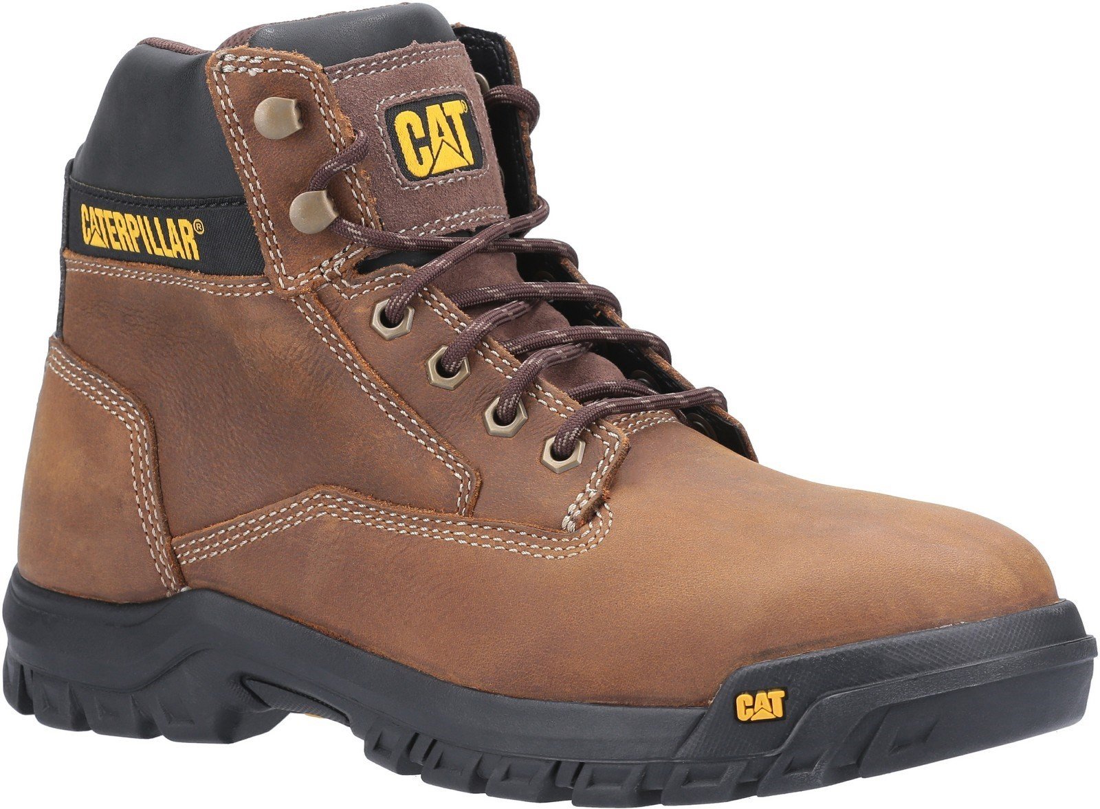Caterpillar Men's Median S3 Lace Up Safety Boot Brown 30432 - Brown 6