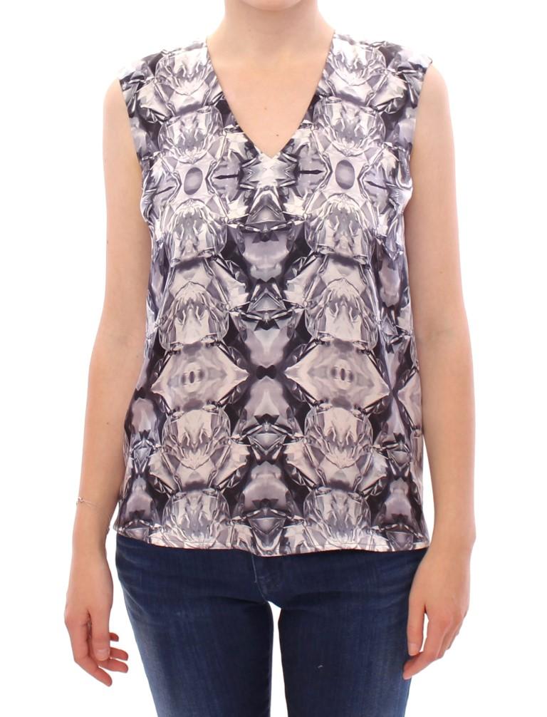 Arzu Kaprol Women's Silk Sleeveless Top Multicolour GSS10331 - IT40|S