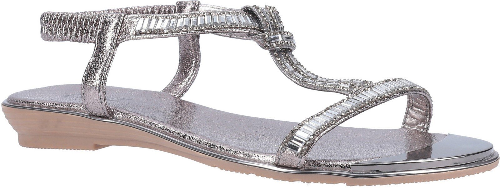 Divaz Women's Roxy Slip On Sandal Various Colours 30128 - Pewter 3