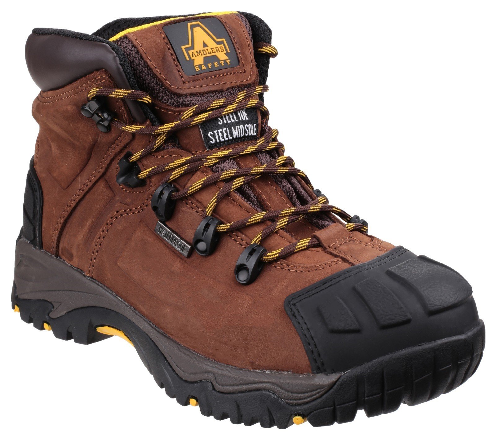 Amblers Unisex Safety Waterproof Lace up Boot Brown 19641 - Brown 6
