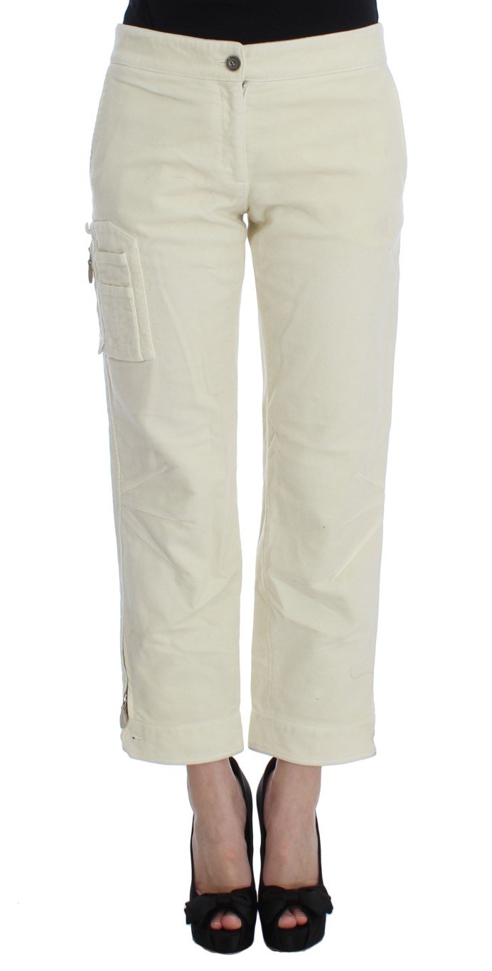 Ermanno Scervino Women's Capri Cropped Trouser Beige SIG30329 - IT38|XS
