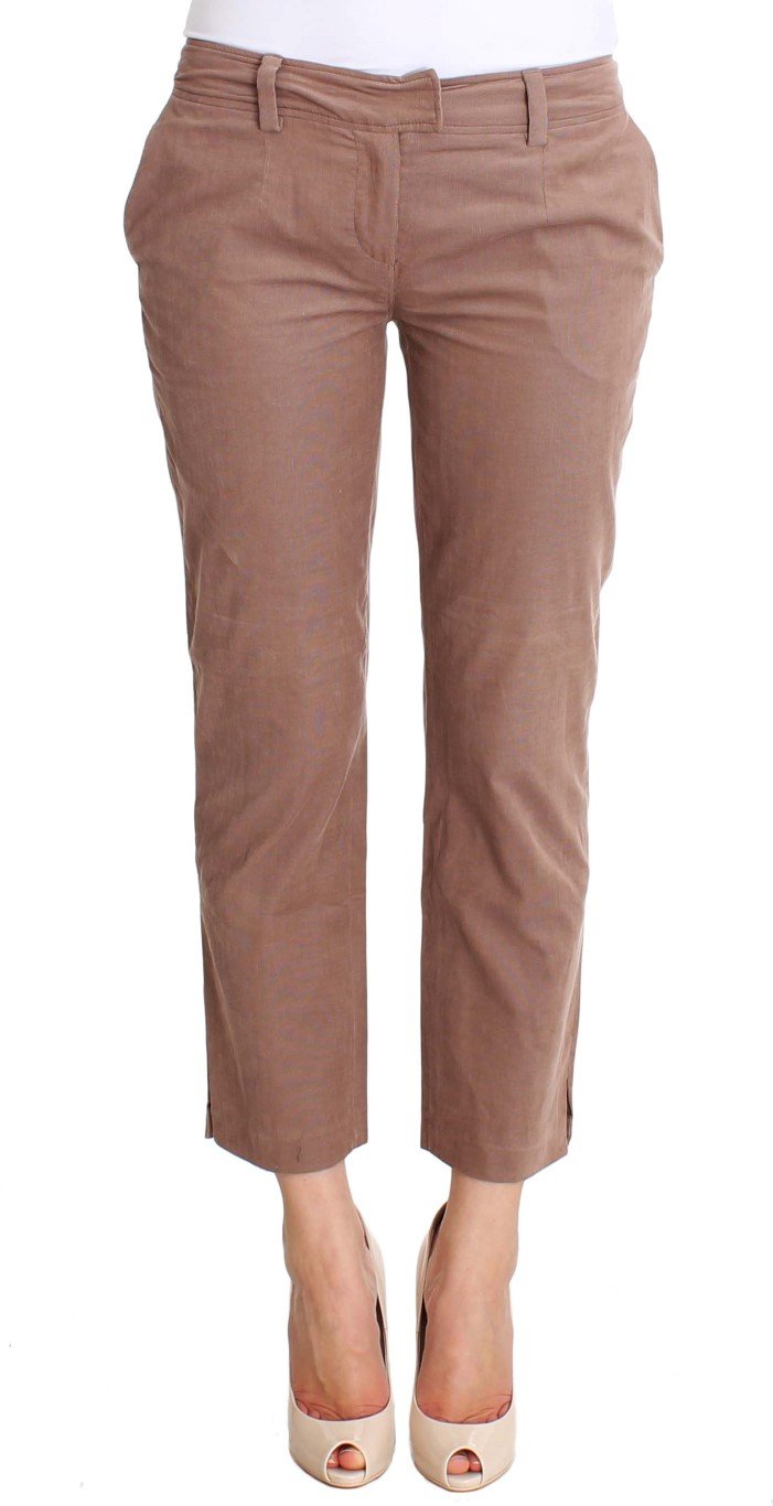 Costume National Women's Cropped Corduroys Trouser Brown SIG30160 - W30