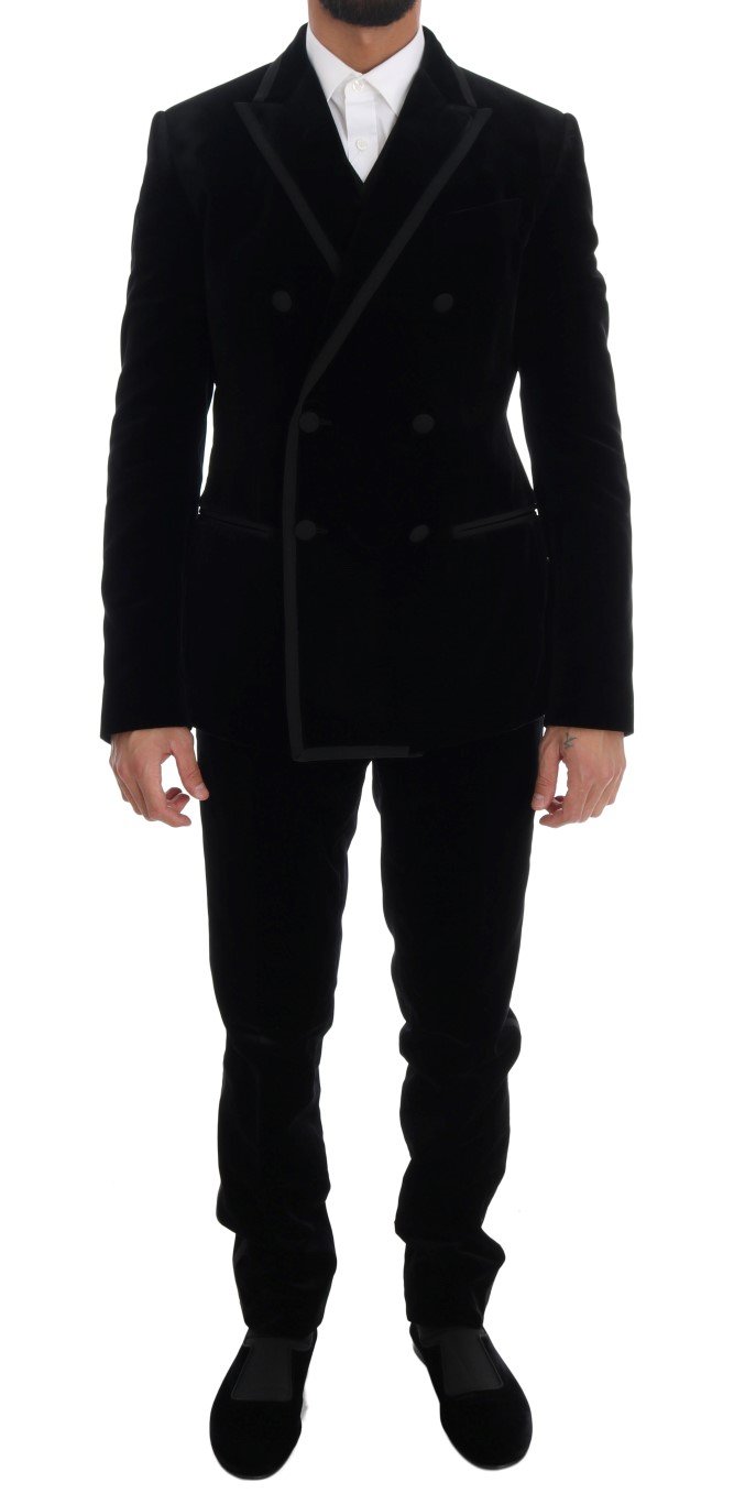 Dolce & Gabbana Men's Double Breasted Slim Suit Beige KOS1125 - IT48 | M