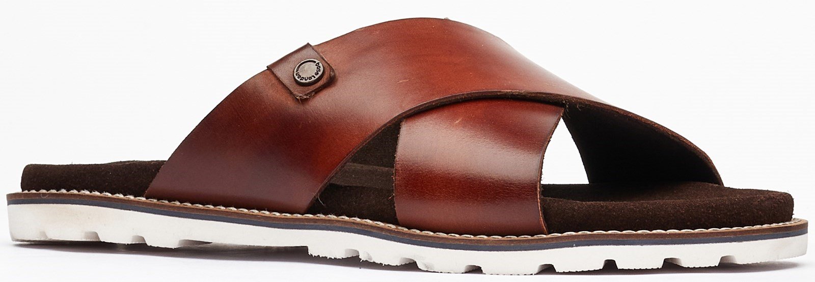 Base London Men's Gobi Slip On Sandal Various Colours 32497 - Brown 7
