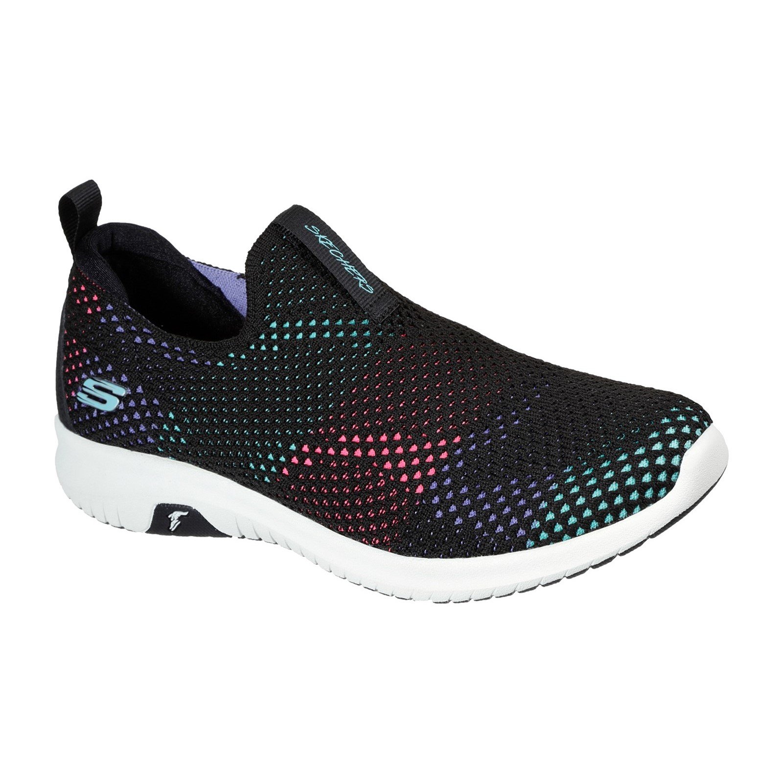 Skechers Women's Ultra Flex Prime Wondrous Gain Trainer Multicolor 32722 - Black/Multi 8