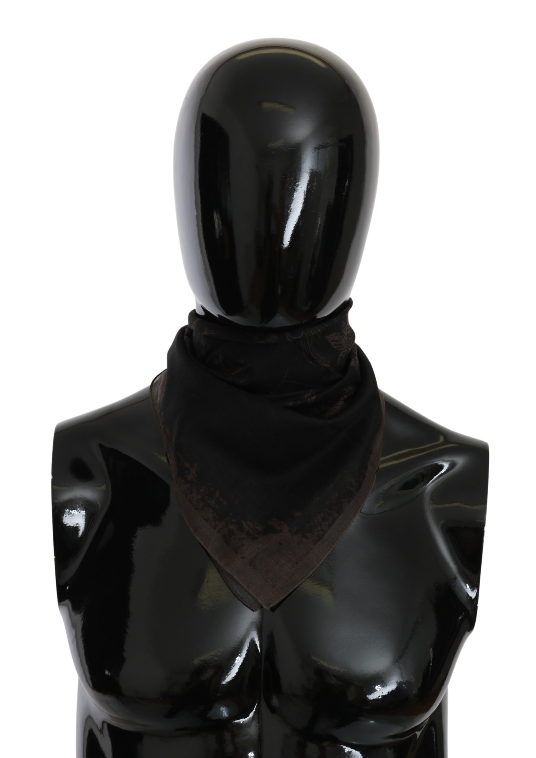 John Galliano Women's Bandana Cotton Scarf Black MS1631
