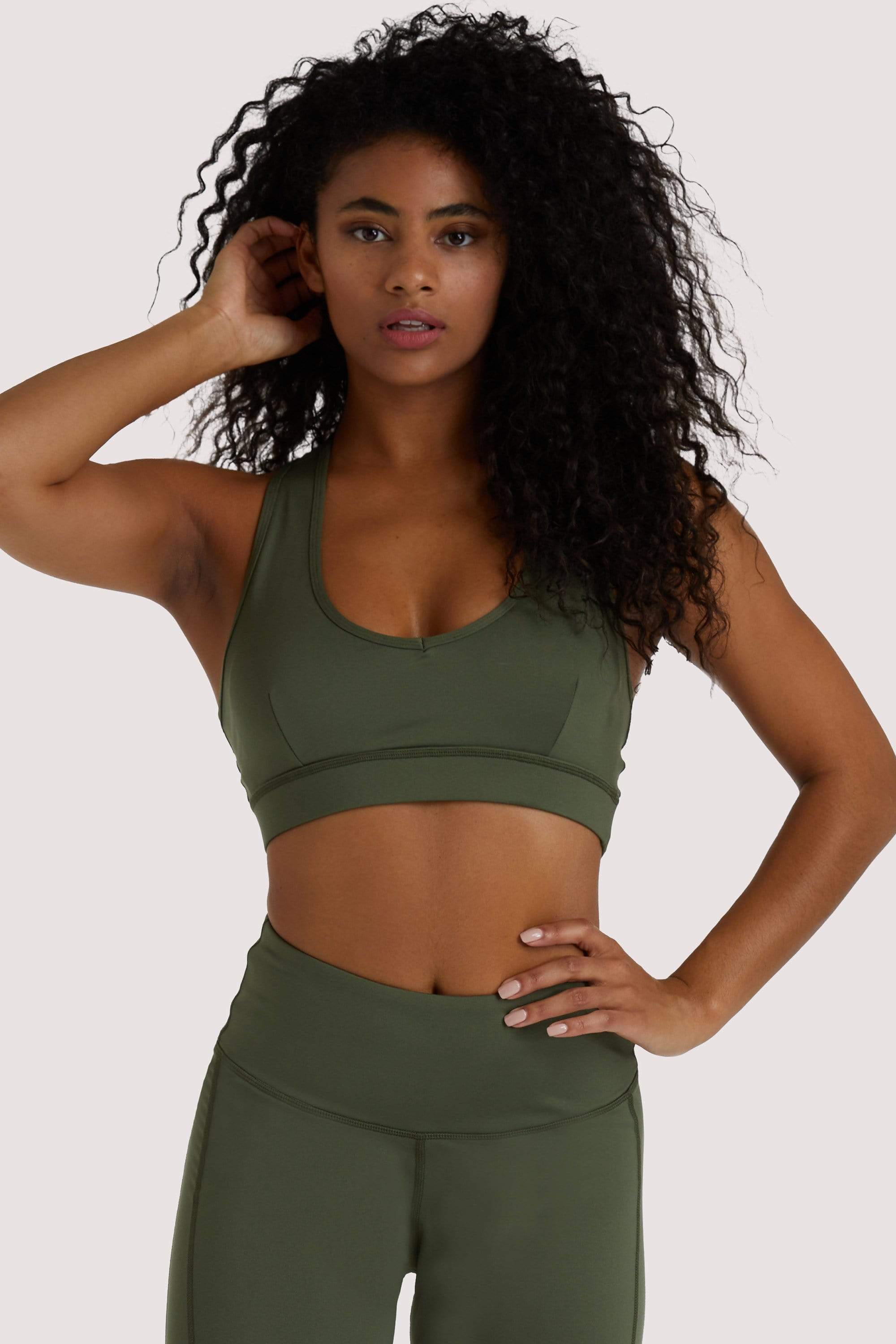 Wolf & Whistle Eco Dusty Olive Racer Back Bra UK 10 / US 6