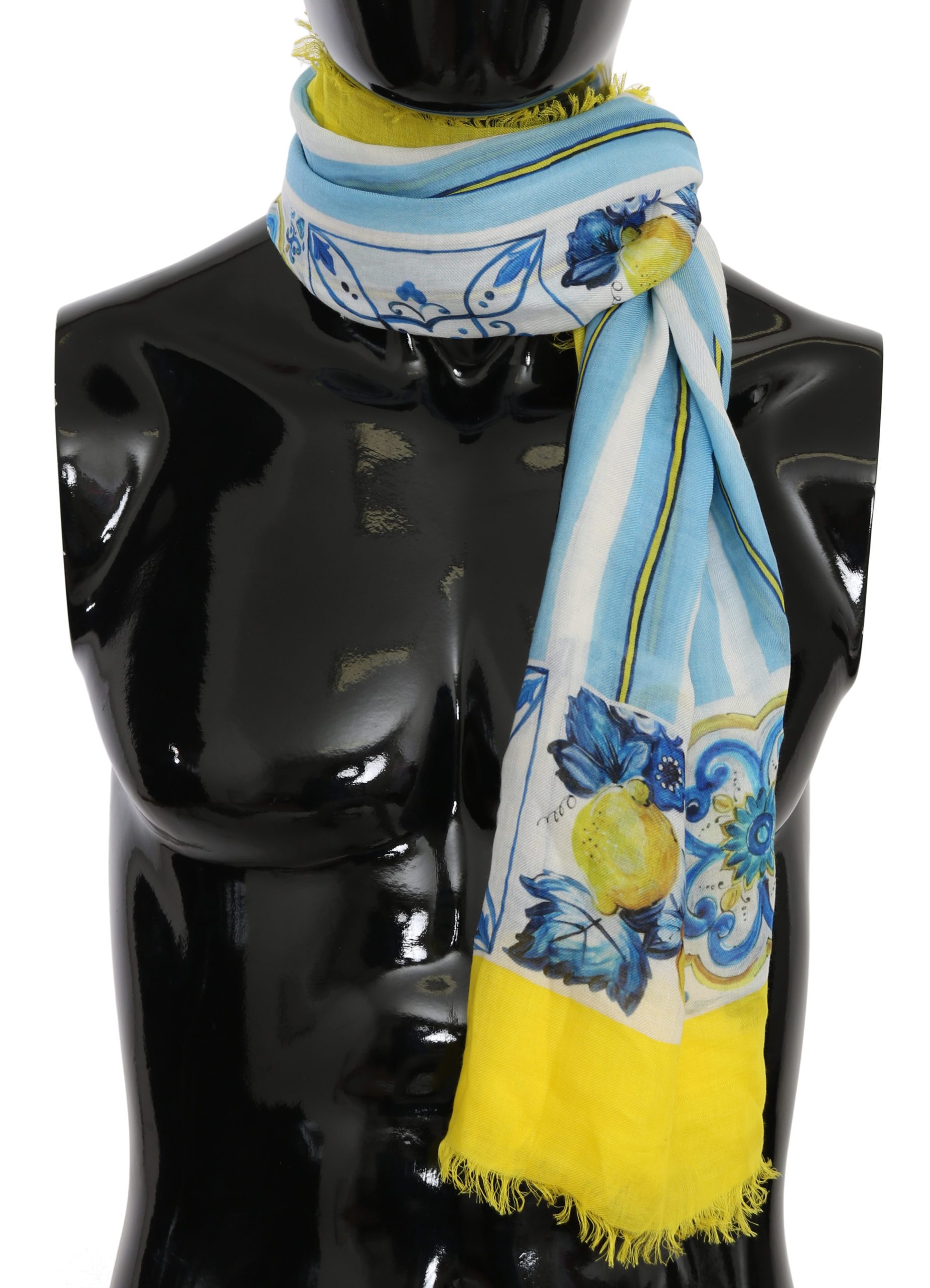 Dolce & Gabbana Men's Majolica Print Wrap Scarf Multicolor MS6086