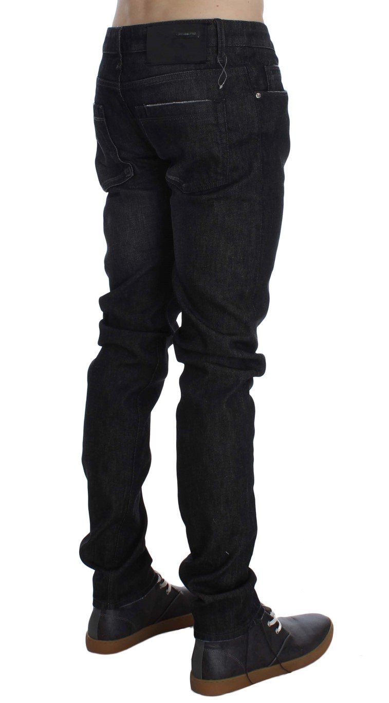 Acht Men's Cotton Stretch Slim Fit Jeans Black SIG30461 - W34