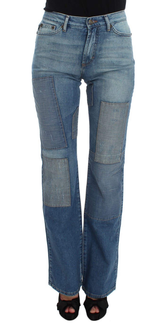 Cavalli Women's Wash Cotton Slim Fit Bootcut Jeans Blue SIG32410 - W30