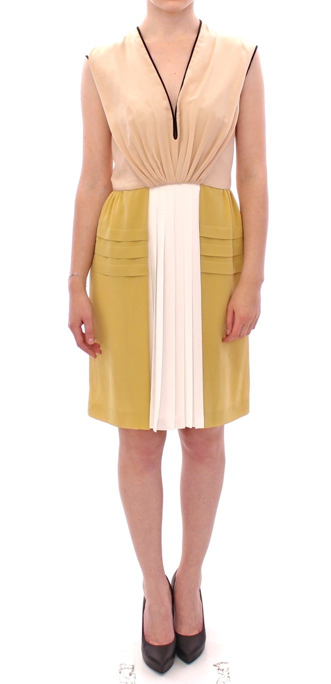 FILOS Women's Silk Sleeveless Above Knees Dress Multicolor GSS10134 - IT40|S