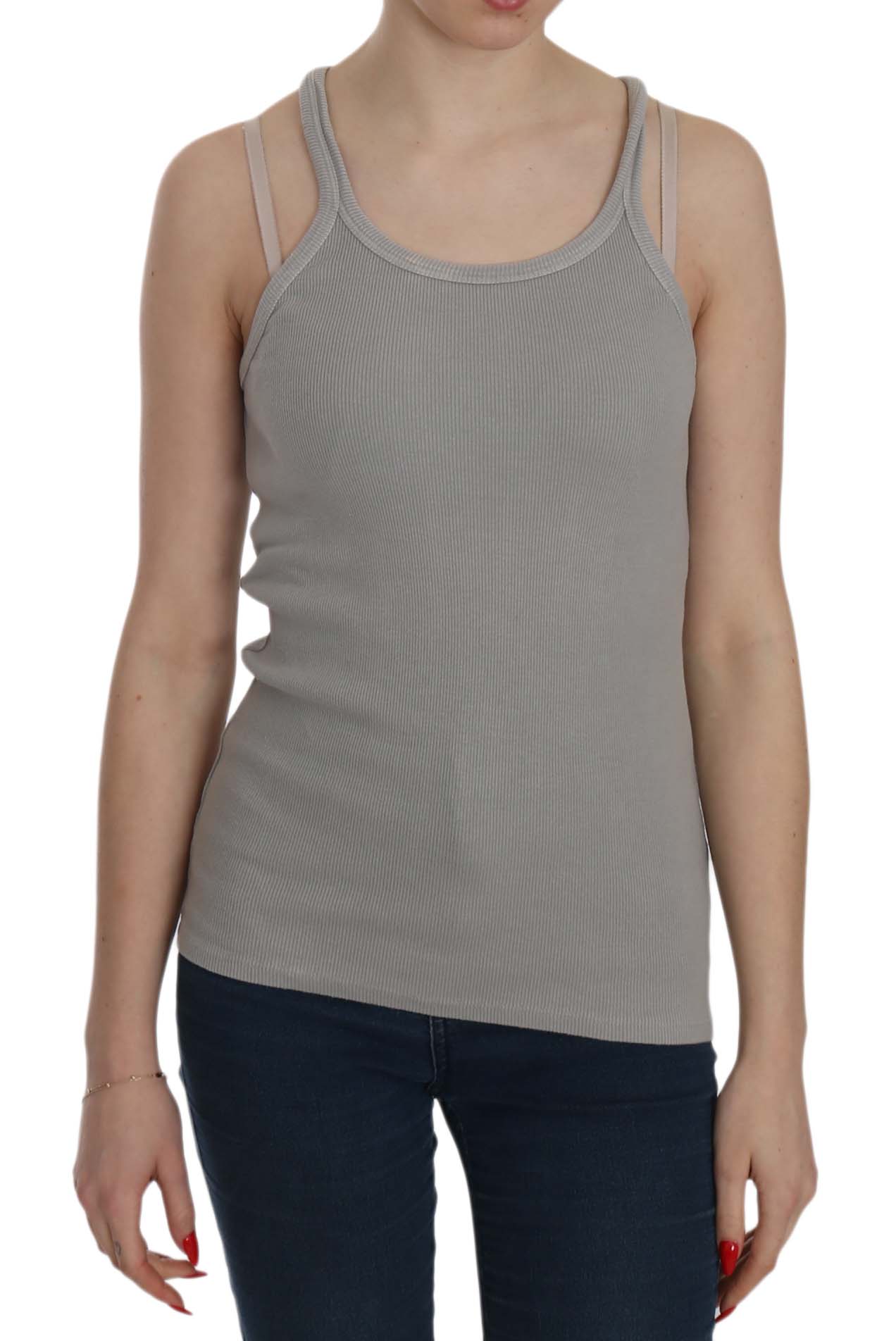 PINK MEMORIES Women's Sleeveless Spaghetti Strap Top Gray TSH3918 - IT46|XL