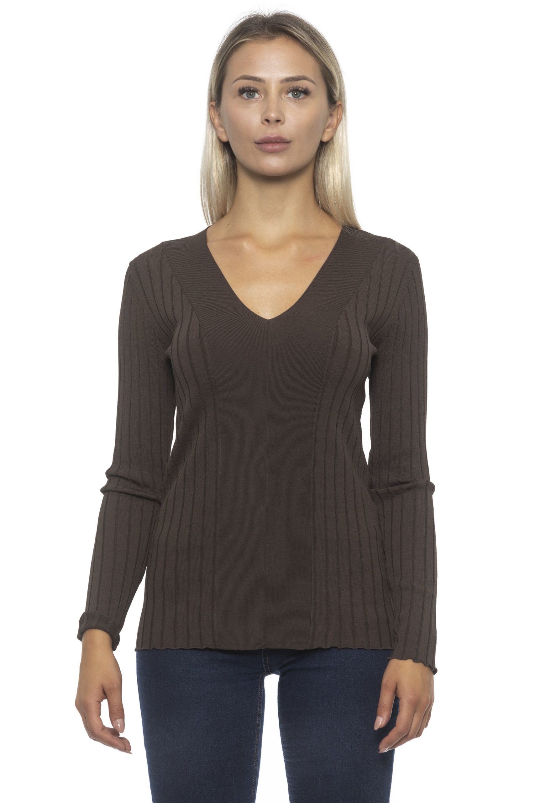 Alpha Studio Women's Moka Sweater Brown AL1314876 - IT42 | S