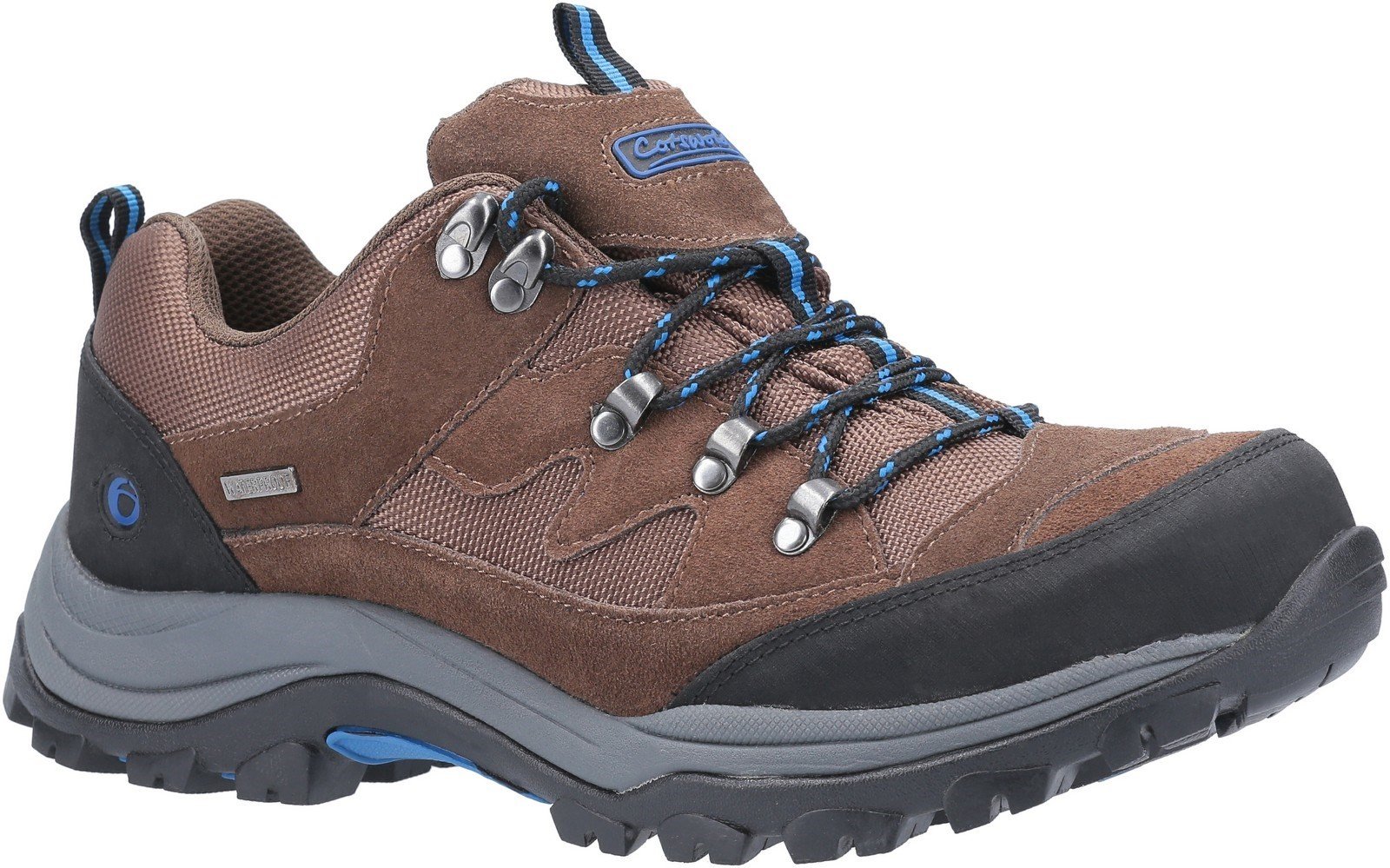 Cotswold Men's Oxerton Low Hiker Shoe Brown 26278 - Brown/Blue 7